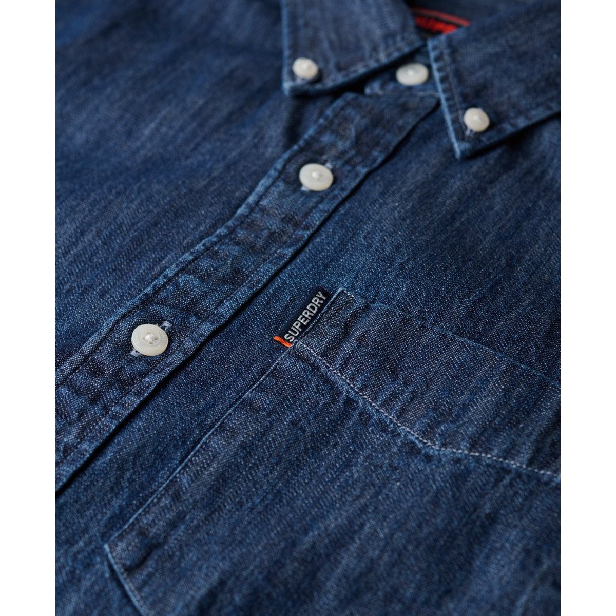 Chemise en jean à manches courtes Essential brut, SUPERDRY