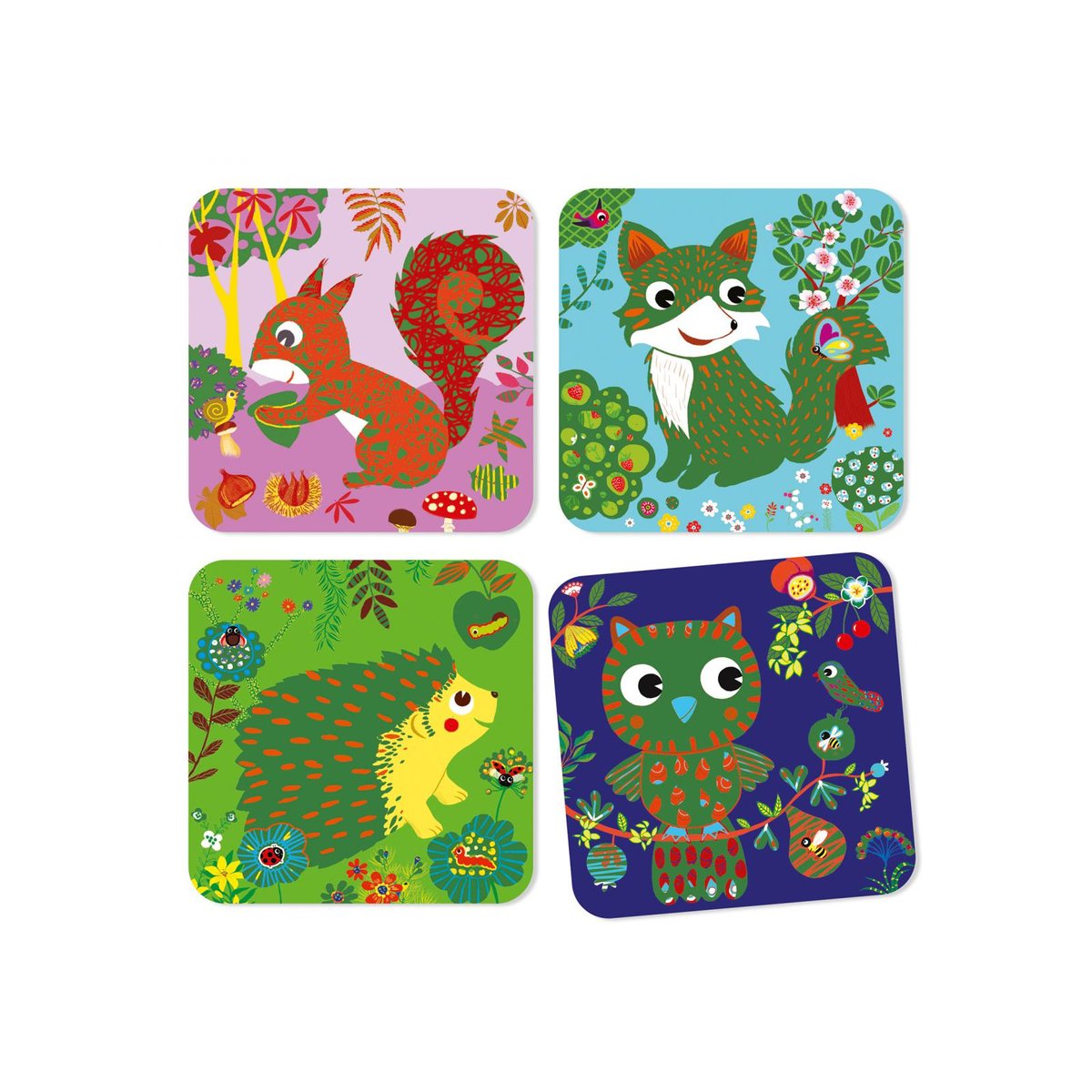 Cartes à gratter pour les petits - Petites bêtes multicolore, DJECO