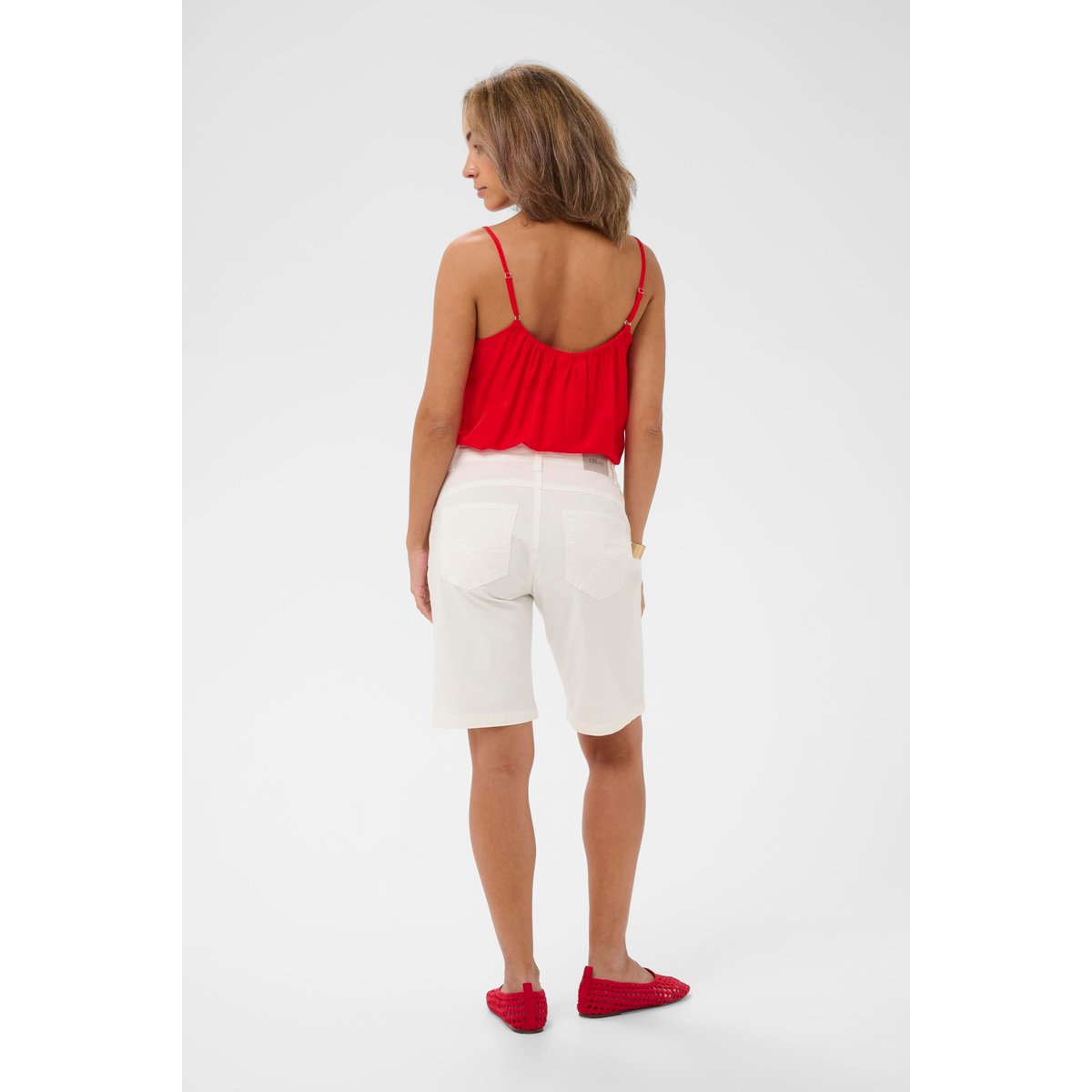 Shorts casual blanc snow white, CREAM