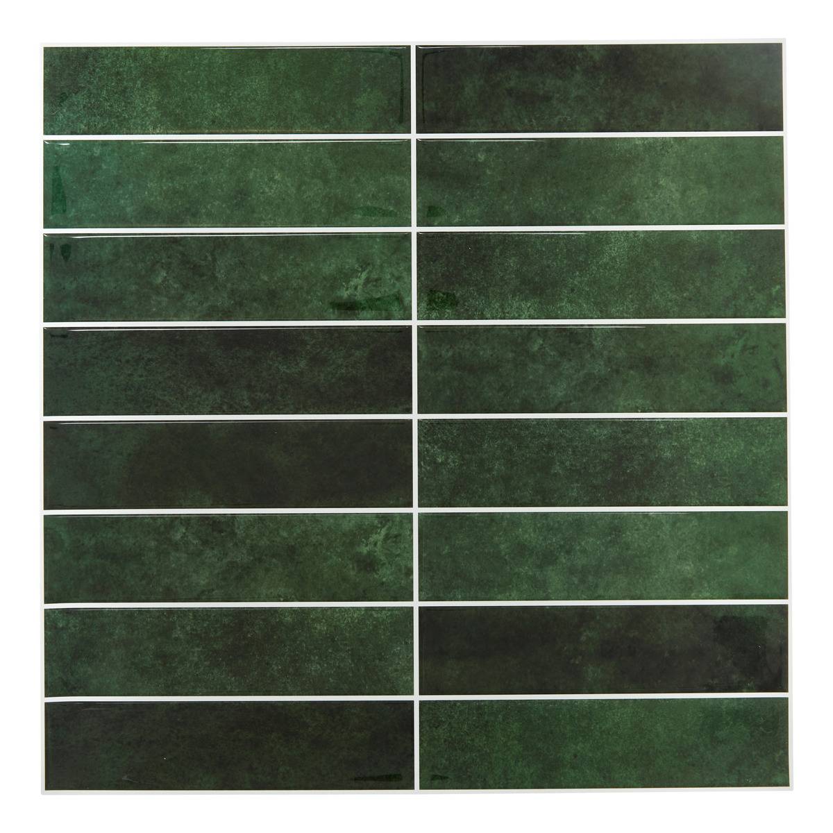 Lot de 2 stickers muraux rectangles CARO vert, ATMOSPHERA