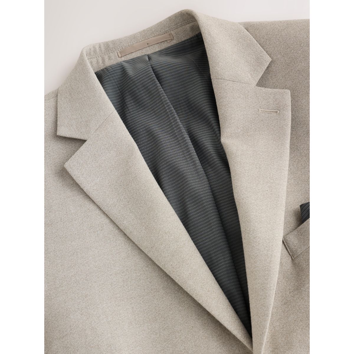 Veste de costume près du corps en flanelle écru, NEXT