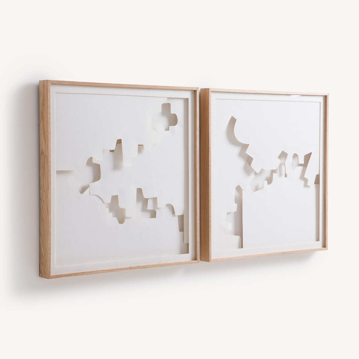 Tableau en relief, en papier découpé, NYMIA blanc, AM.PM