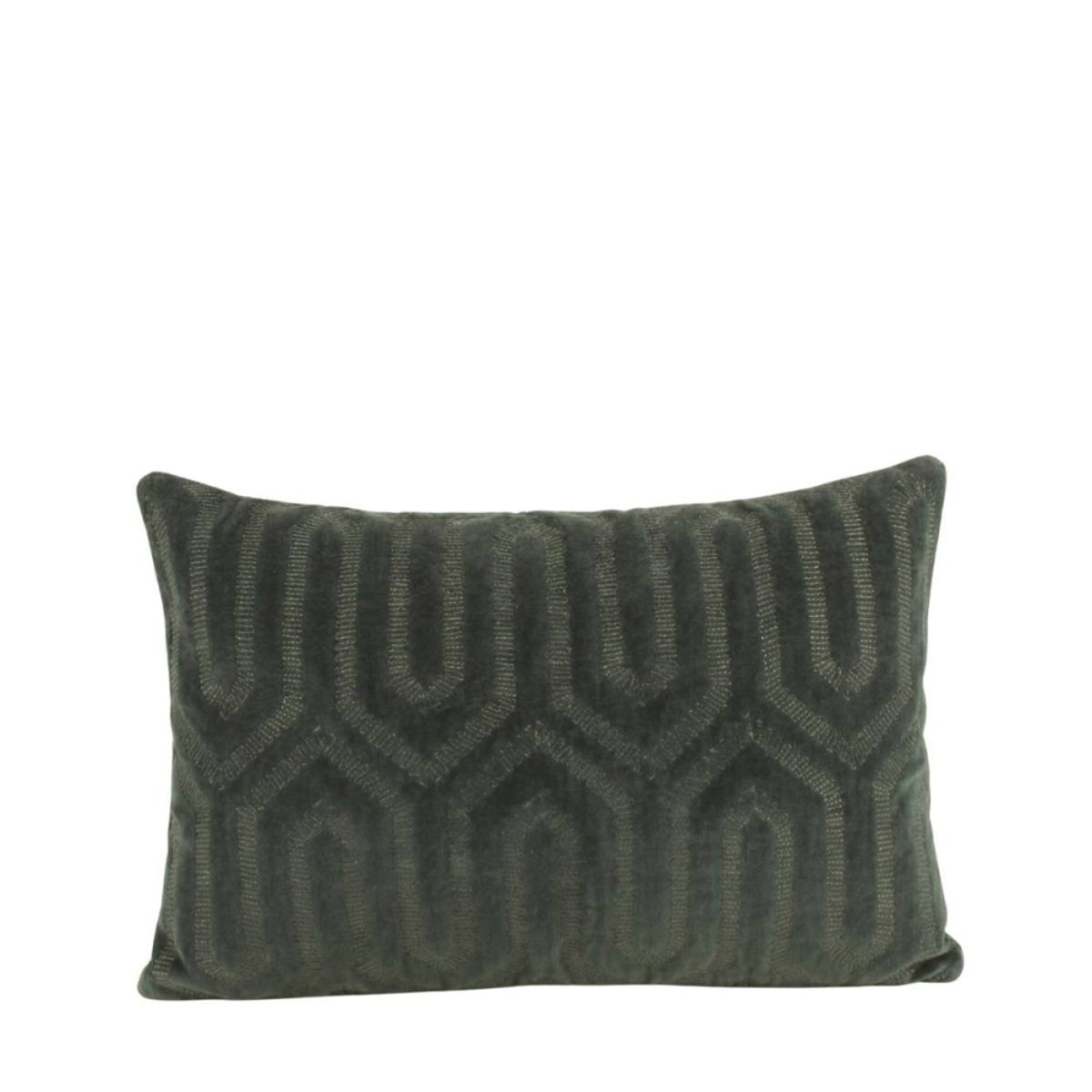 Coussin motifs géométriques 30x50cm vert, ORNAMI