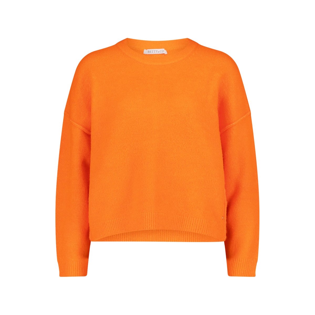 Pull-over en maille à encolure ronde neon orange, BETTY & CO
