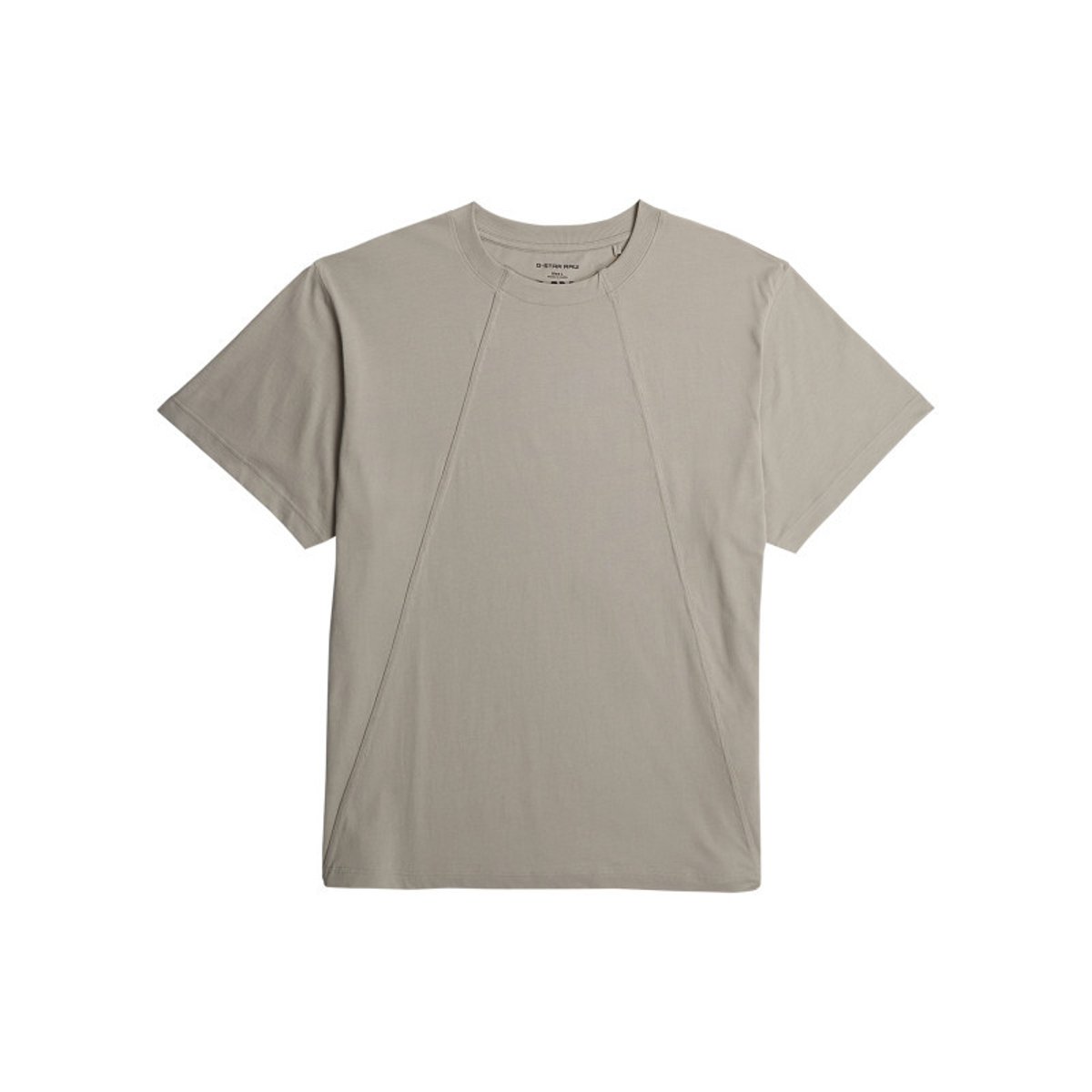 T-shirt en coton noir uni avec un col rond et un patch d'authenticité gris, G-Star RAW