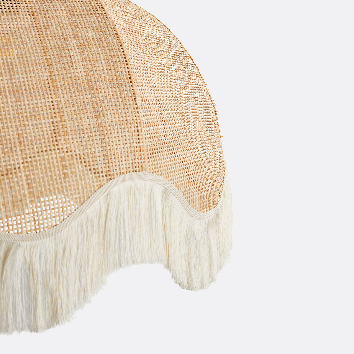 Suspension frangée en rotin Ø69 cm, Daphné naturel/écru, LA REDOUTE INTERIEURS