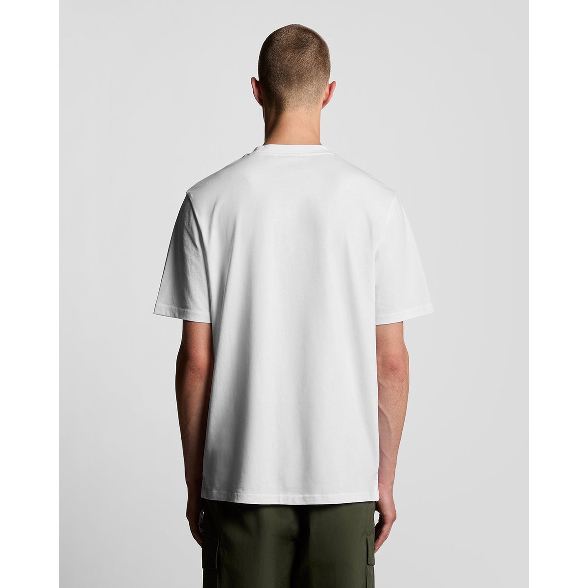 T-shirt ample en coton col rond blanc, LYLE & SCOTT
