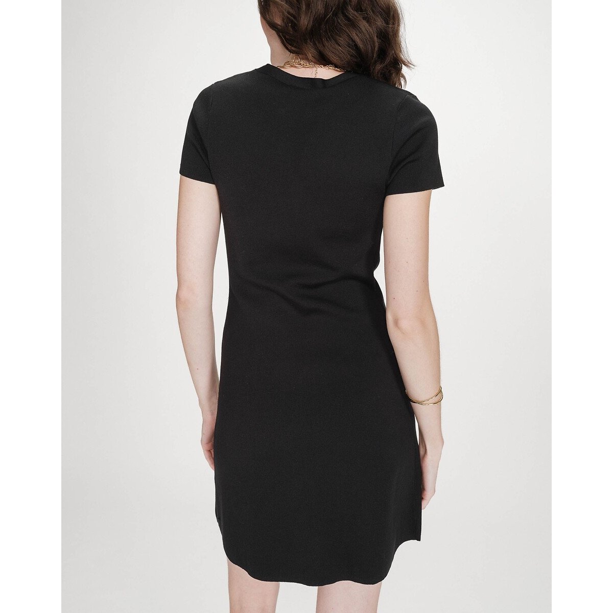 Robe courte en maille VENEZUELA noir, GRACE & MILA