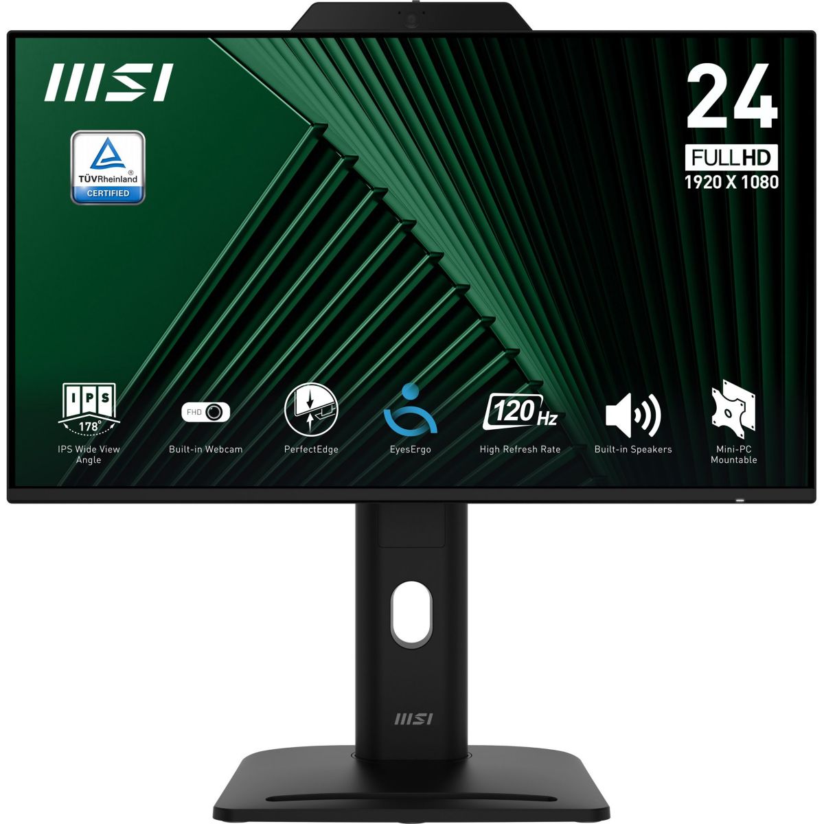 Ecran PC Pro MP242PMG 24" IPS Full HD 120 Hz HDR couleur unique, MSI
