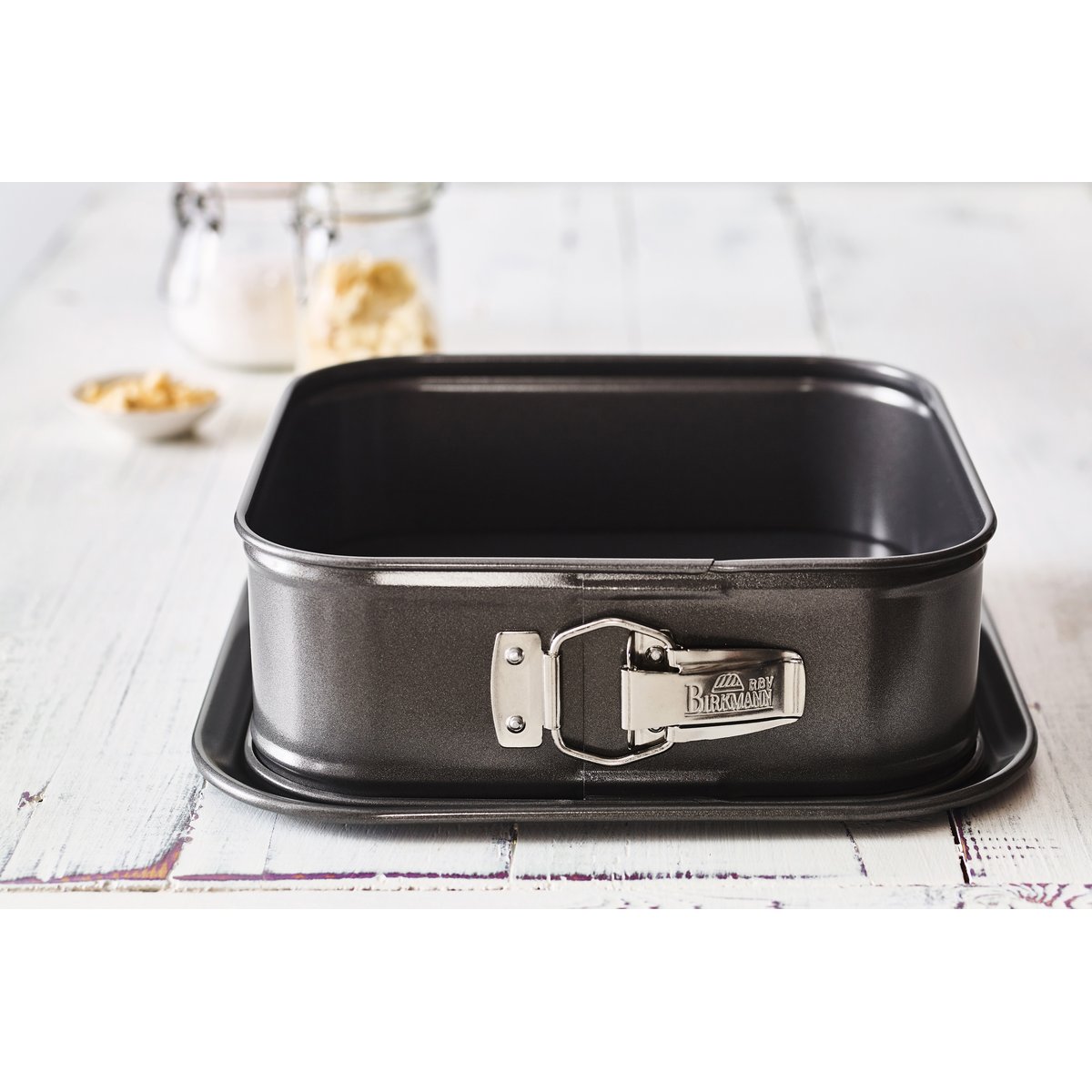 Moule à fond amovible en acier carbone, EASY Baking gris fonce, BIRKMANN