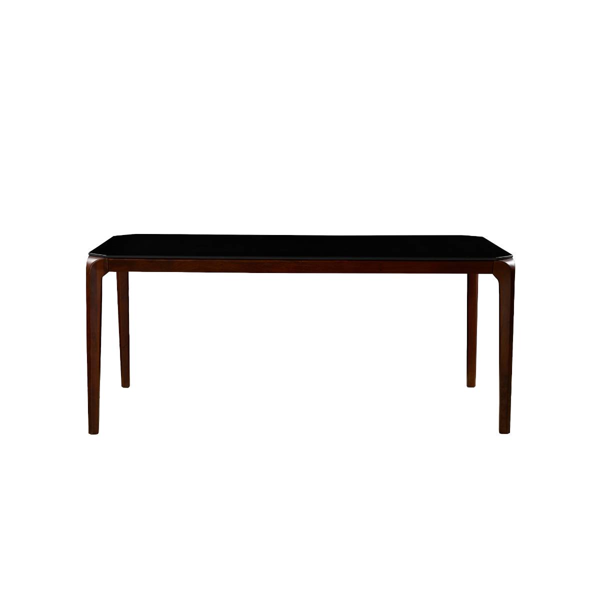 Table à manger en bois de manguier et en verre CARRIE bois foncé, MADE IN MEUBLES