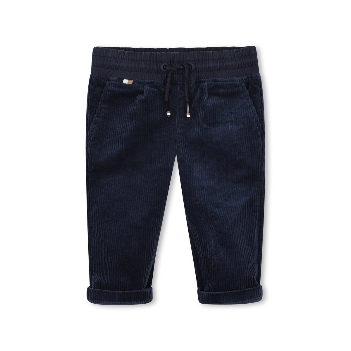 Pantalon en velours bleu cargo, BOSS KIDSWEAR