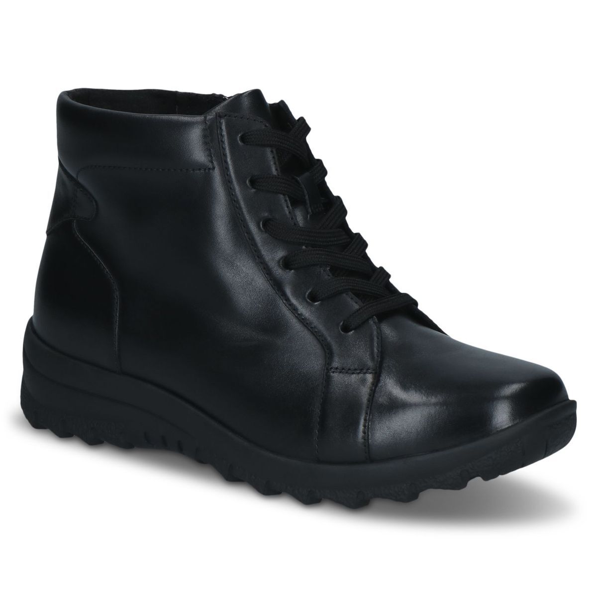 Bottine en cuir noir nappa, CAPRICE