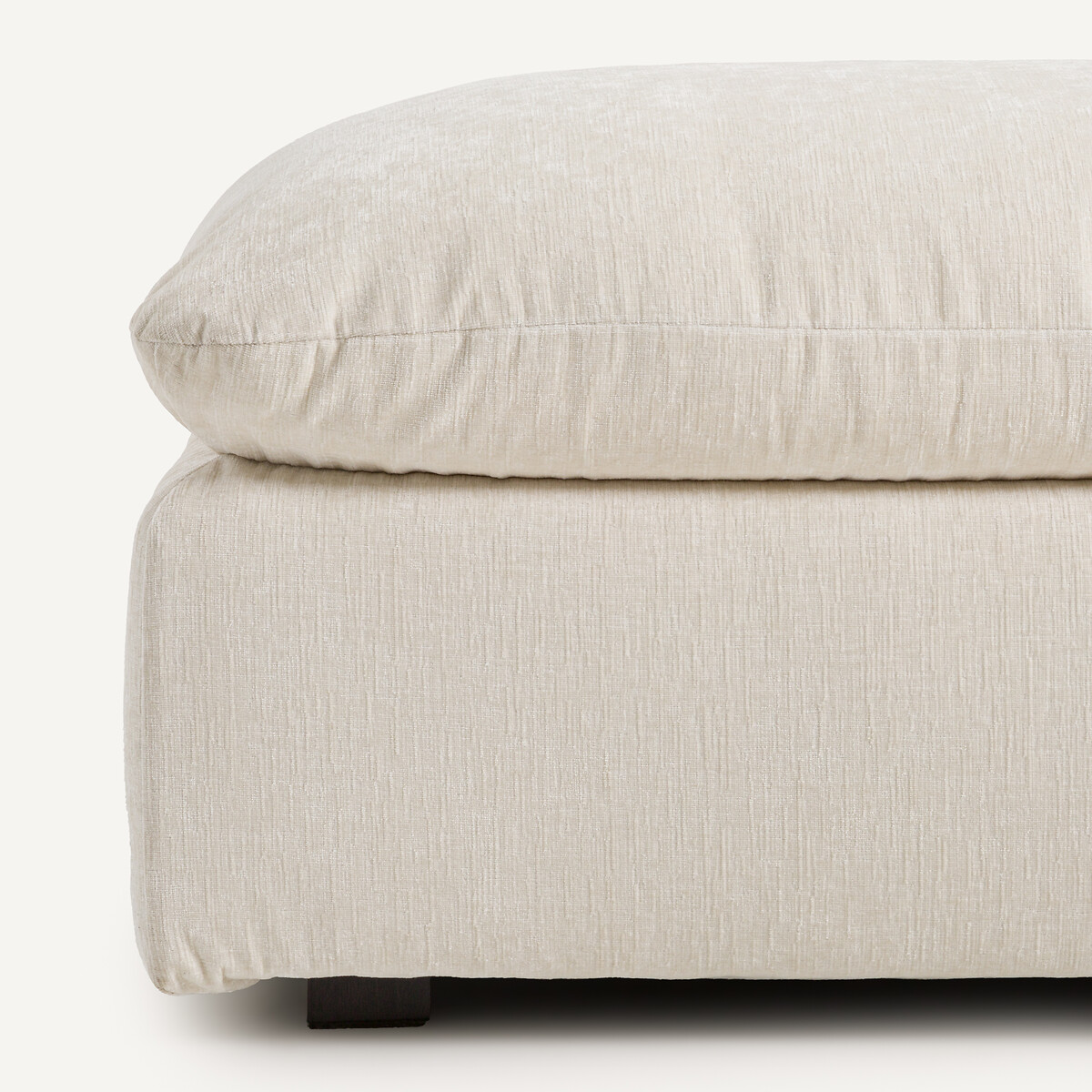 Repose-pieds modulable velours chenille, Giuliano blanc, AM.PM
