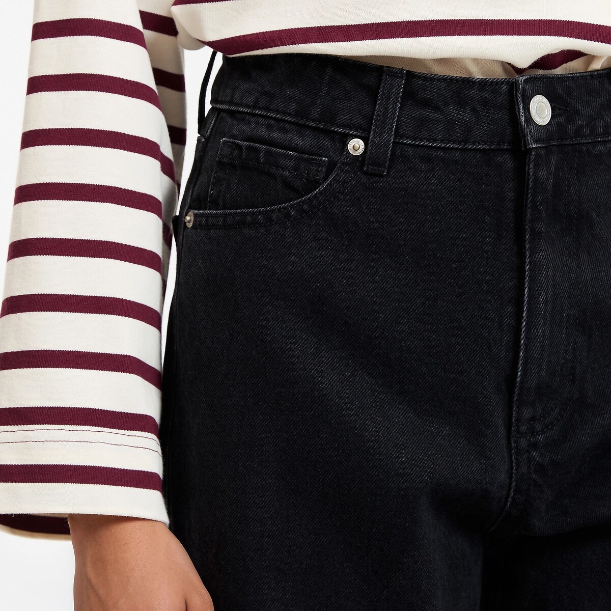 Vaqueros anchos «Barrel», Signature, ARMIDE negro lavado, LA REDOUTE COLLECTIONS