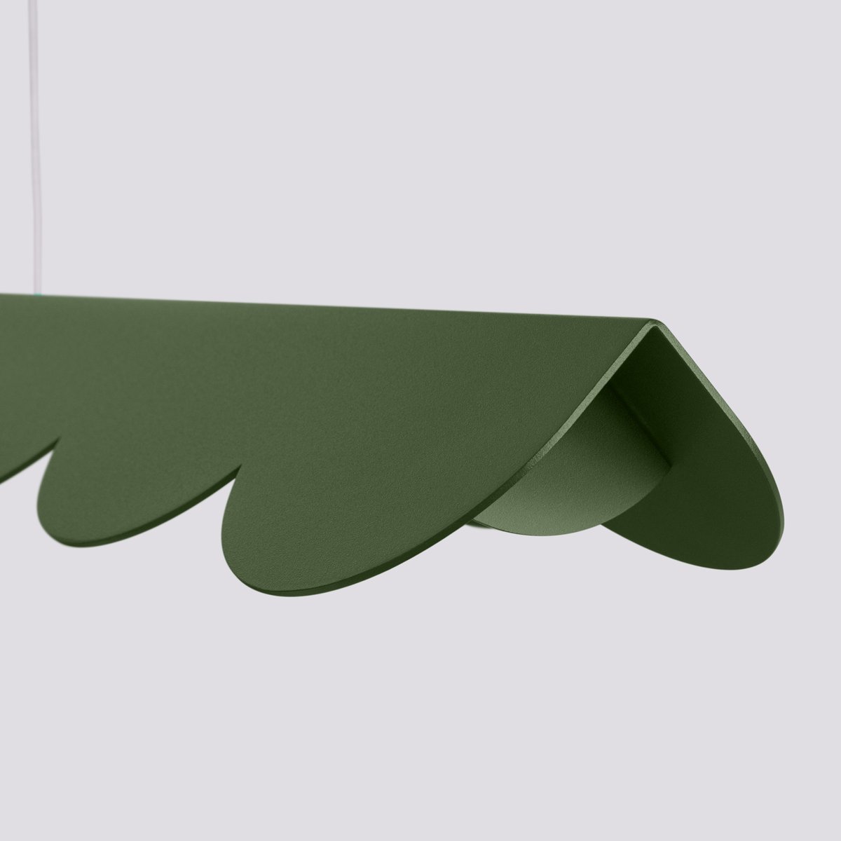 Suspension Aluminium Vert Olive LED 1 Biscuit vert olive, EDEN