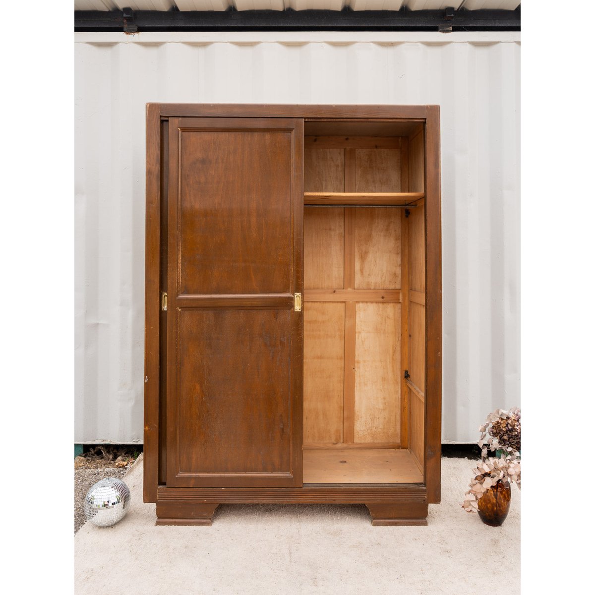 Armoire en bois Blandine N°479 - Bon état bois foncé, DEBONGOUT