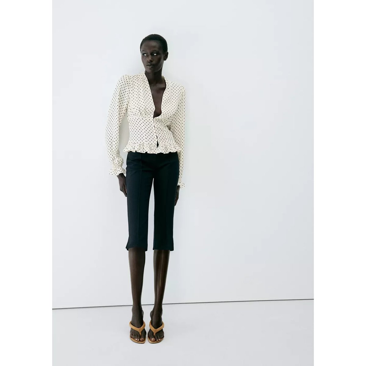 Blouse marroc blanc cassé, MANGO