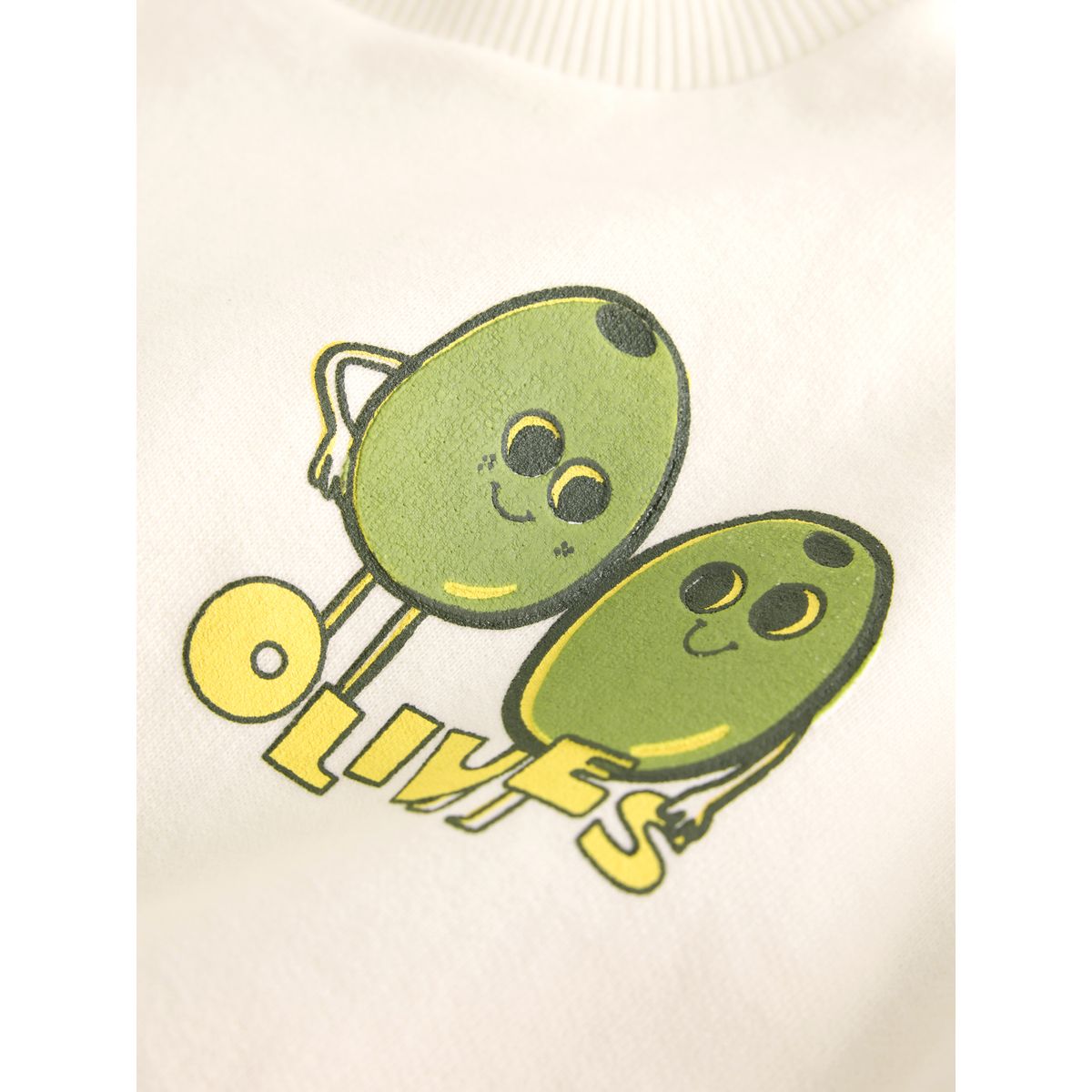 Sweatshirt de cou d'équipage crème d'olives, NEXT