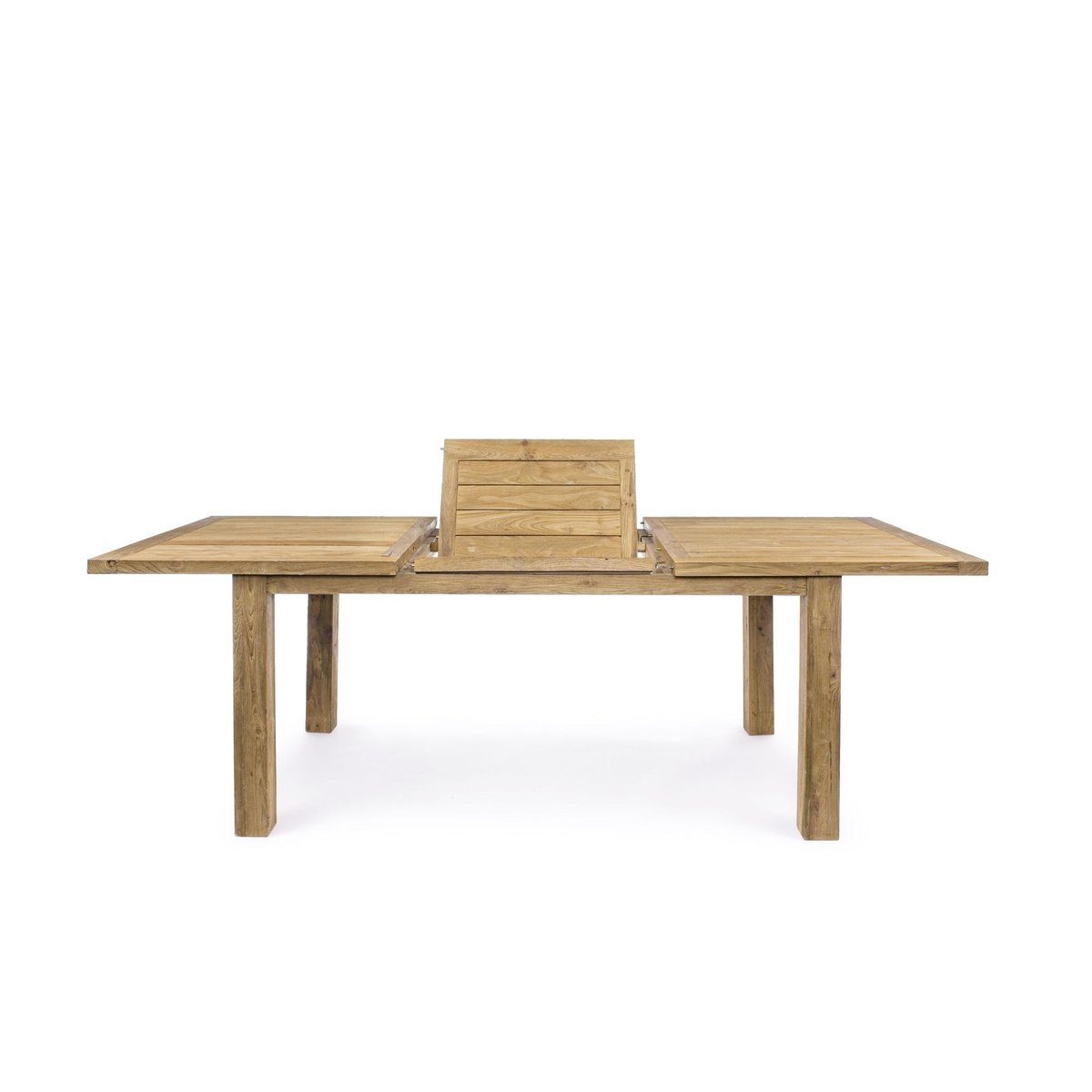 Table de jardin extensible en teck recyclé L160/220 - SAINT MALO bois clair, HELLIN, DEPUIS 1862