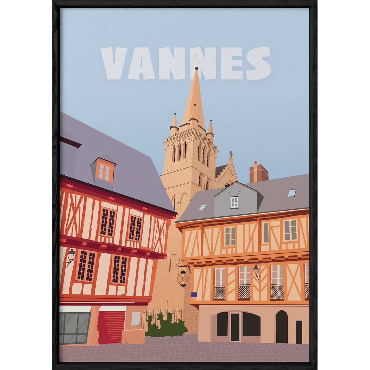Affiche ville Vannes blanc, L'AFFICHERIE