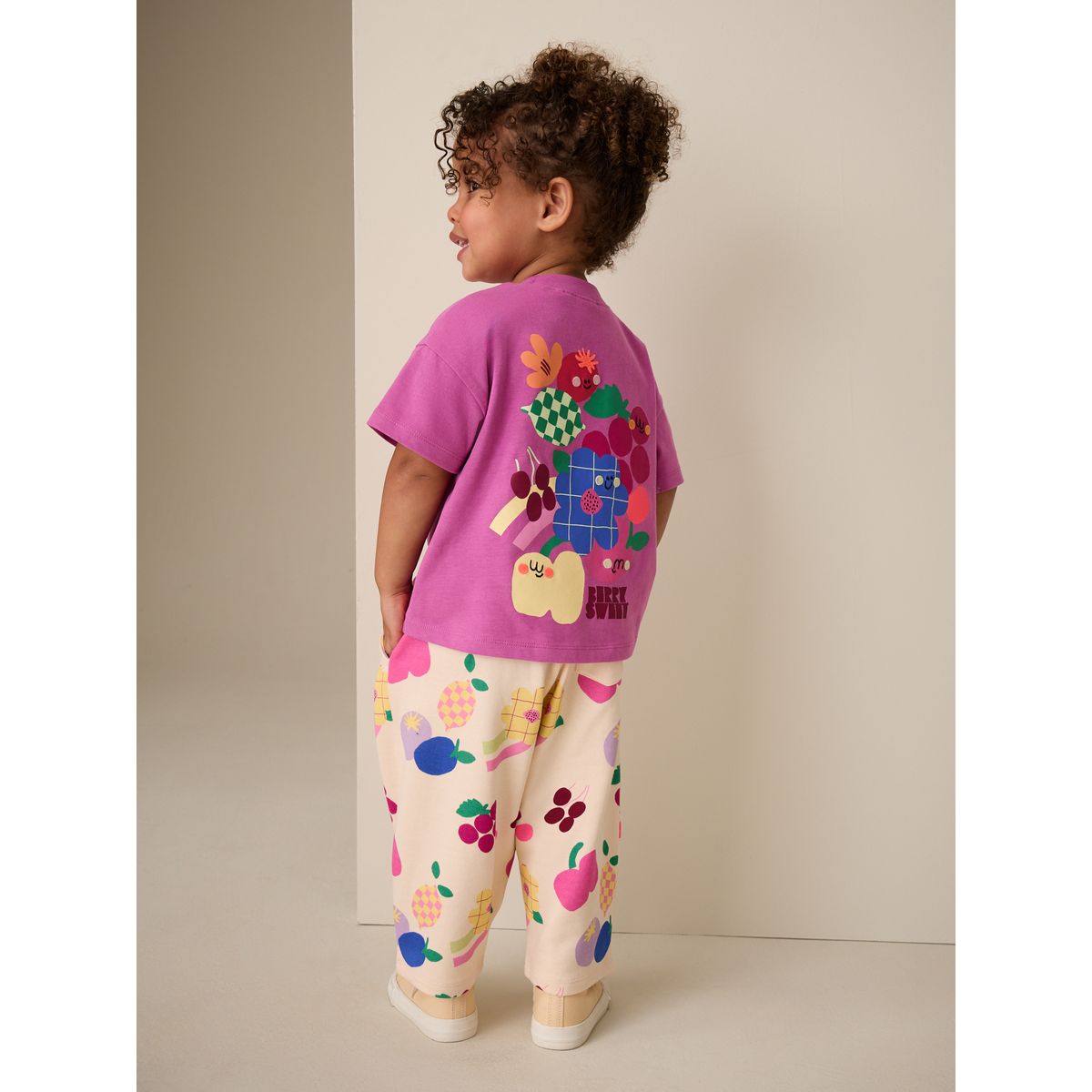 Pantalon de jogging bouffant et t-shirt violet, NEXT