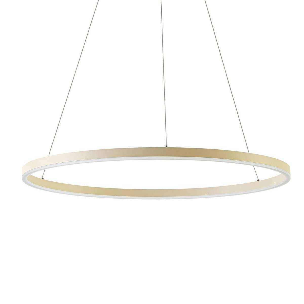 Suspension en métal moderneLED, Albiona beige, blanc, ARCCHIO
