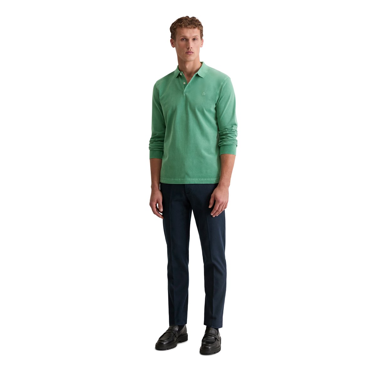 T-shirt long régulier en jersey de coton bio soft-touch gris, MARC O'POLO