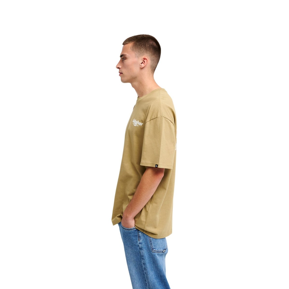 T-Shirt manches courtes DEEP HOUSE beige kelp, QUIKSILVER