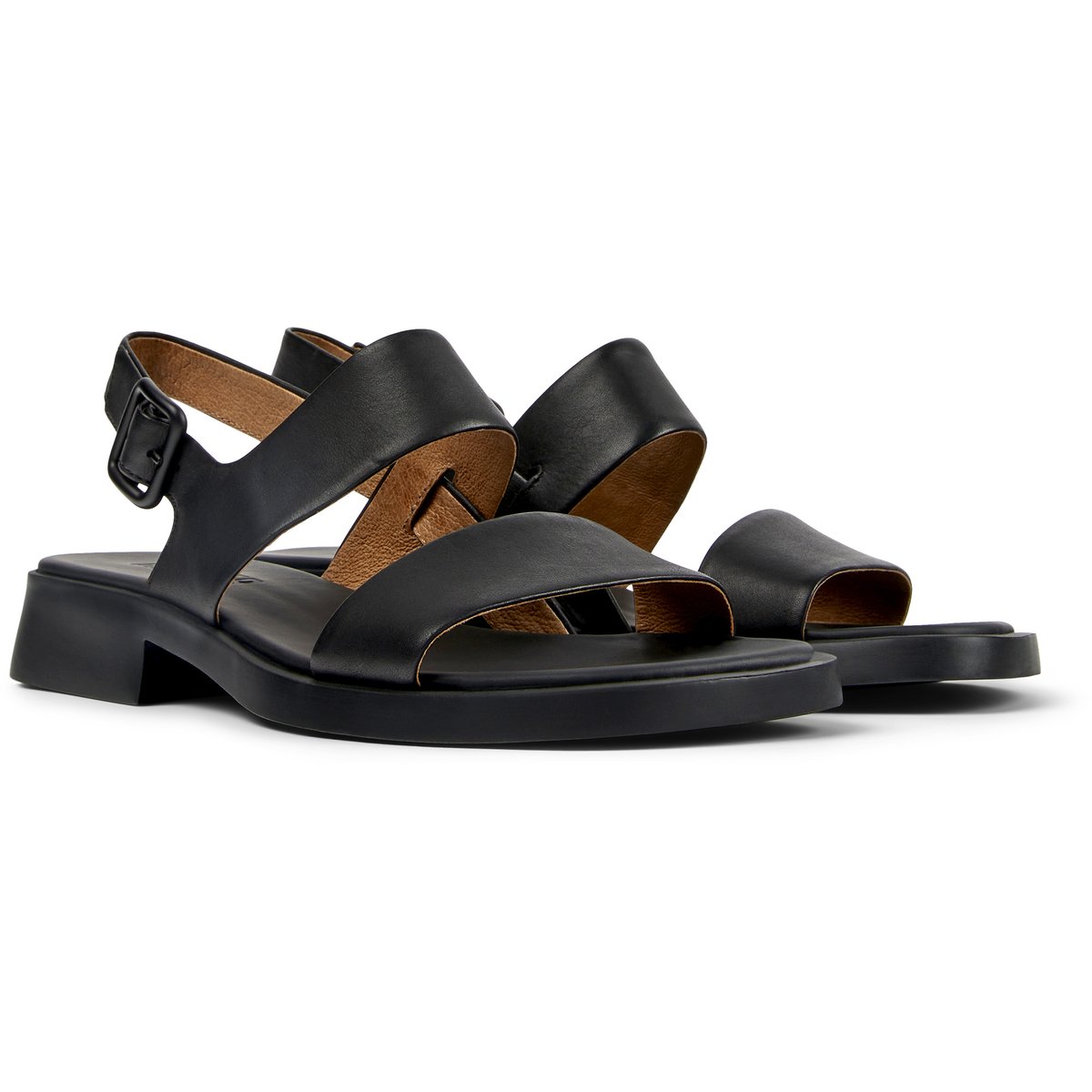 Sandales en cuir ultrasouple Dana noir, CAMPER