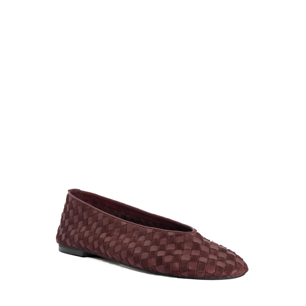 Ballerines tissées - HOMELY burgundy-leather, DUNE LONDON