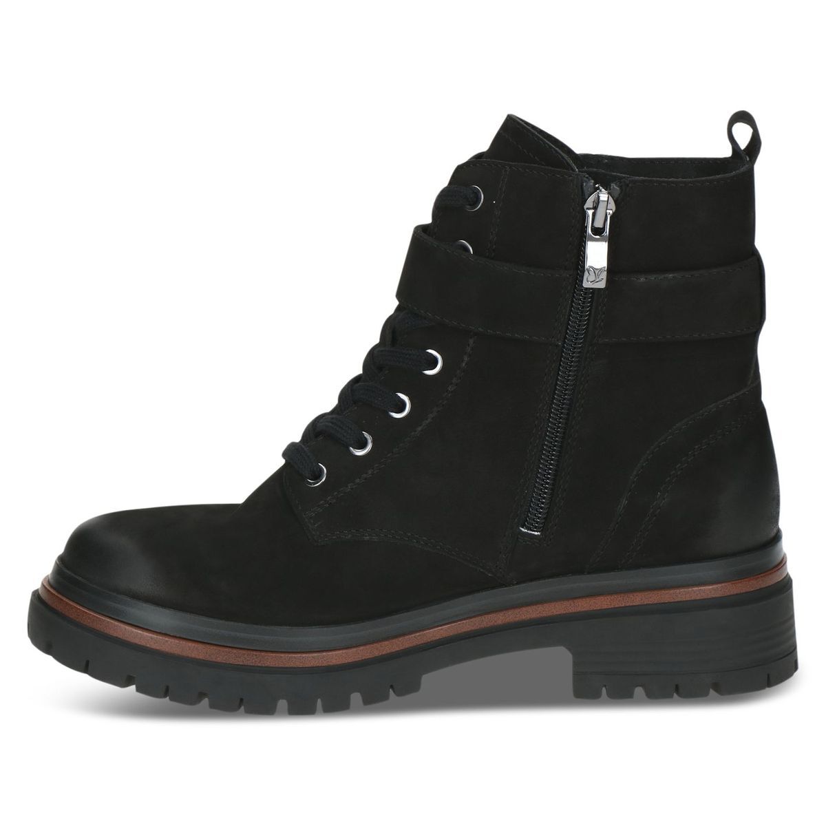 Bottine en cuir noir nubuck, CAPRICE