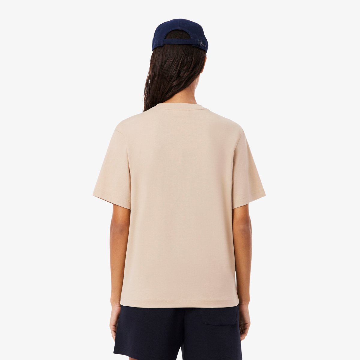 T-shirt relaxed fit coton doux beige-x6f, LACOSTE