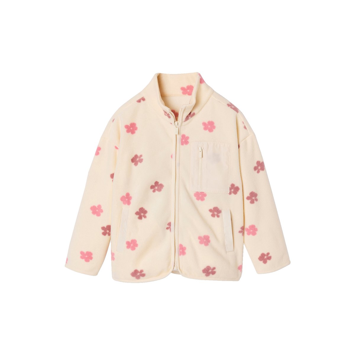 Sweat polaire zippé vanille, VERTBAUDET