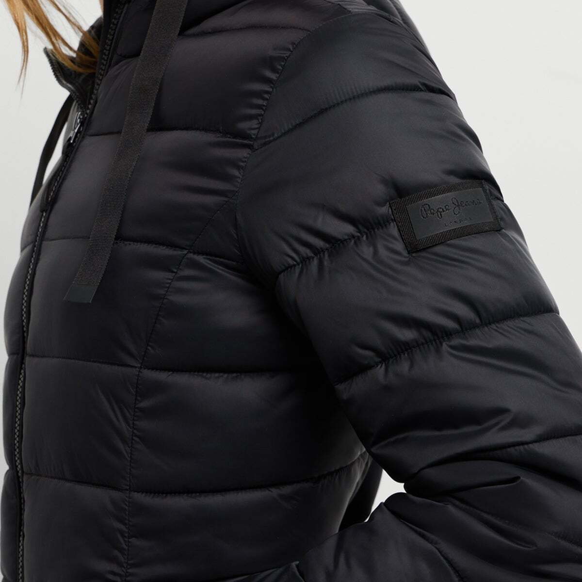 Doudoune Matelassée Avec Capuche noir, PEPE JEANS
