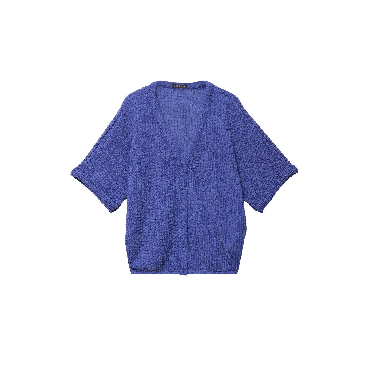 Chemisette effet boule manches courtes bleu roi, BREAL
