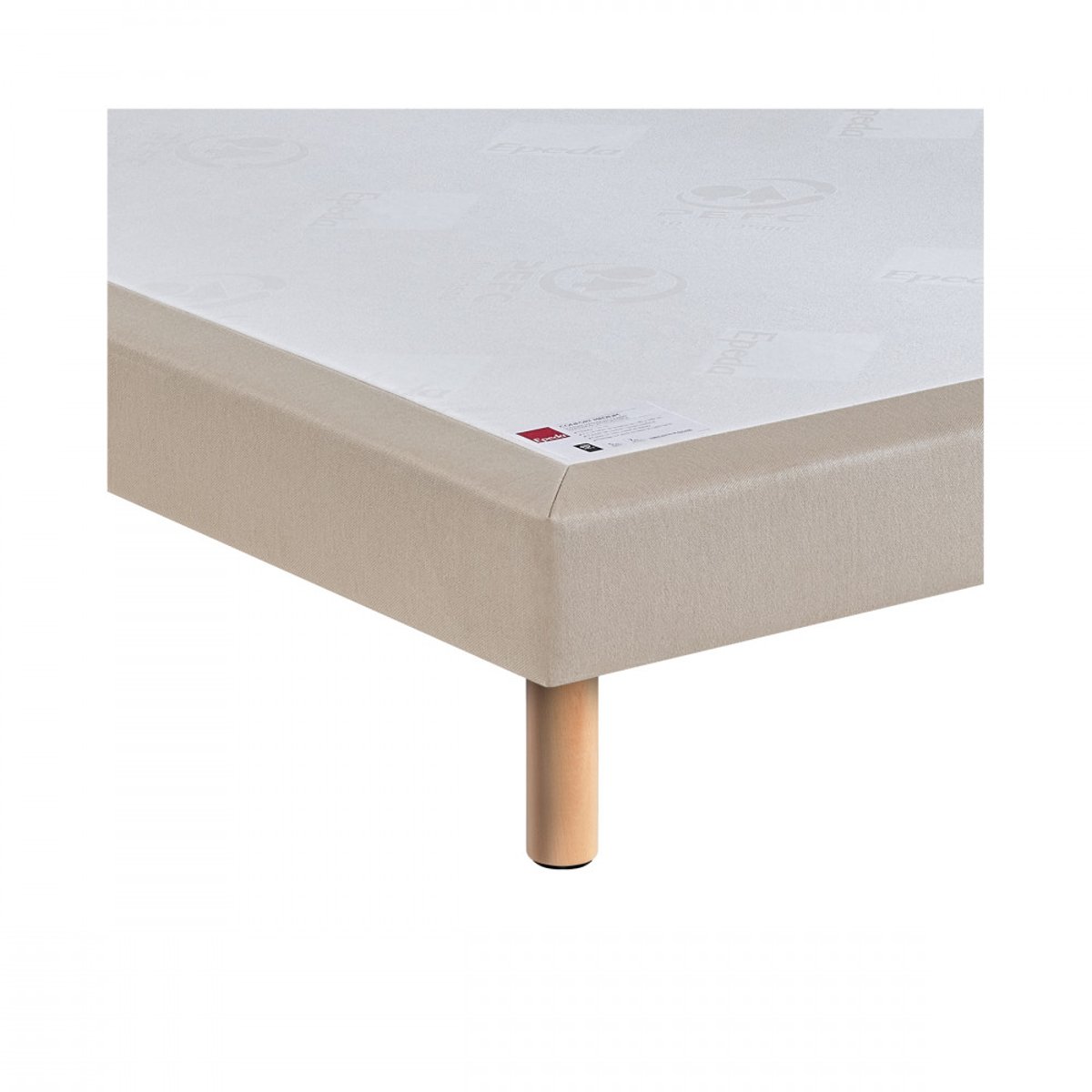 Sommier tapissier 140x190cm- MÉDIUM EGÉRIE beige, EPEDA