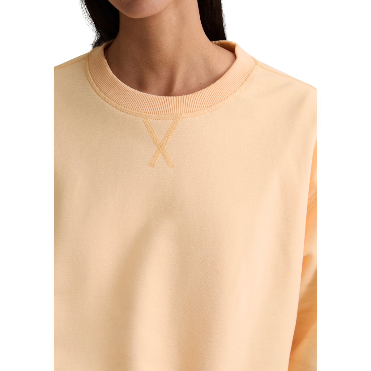 Sweat-shirt relaxed en mélange de coton organique orange, MARC O’POLO DENIM
