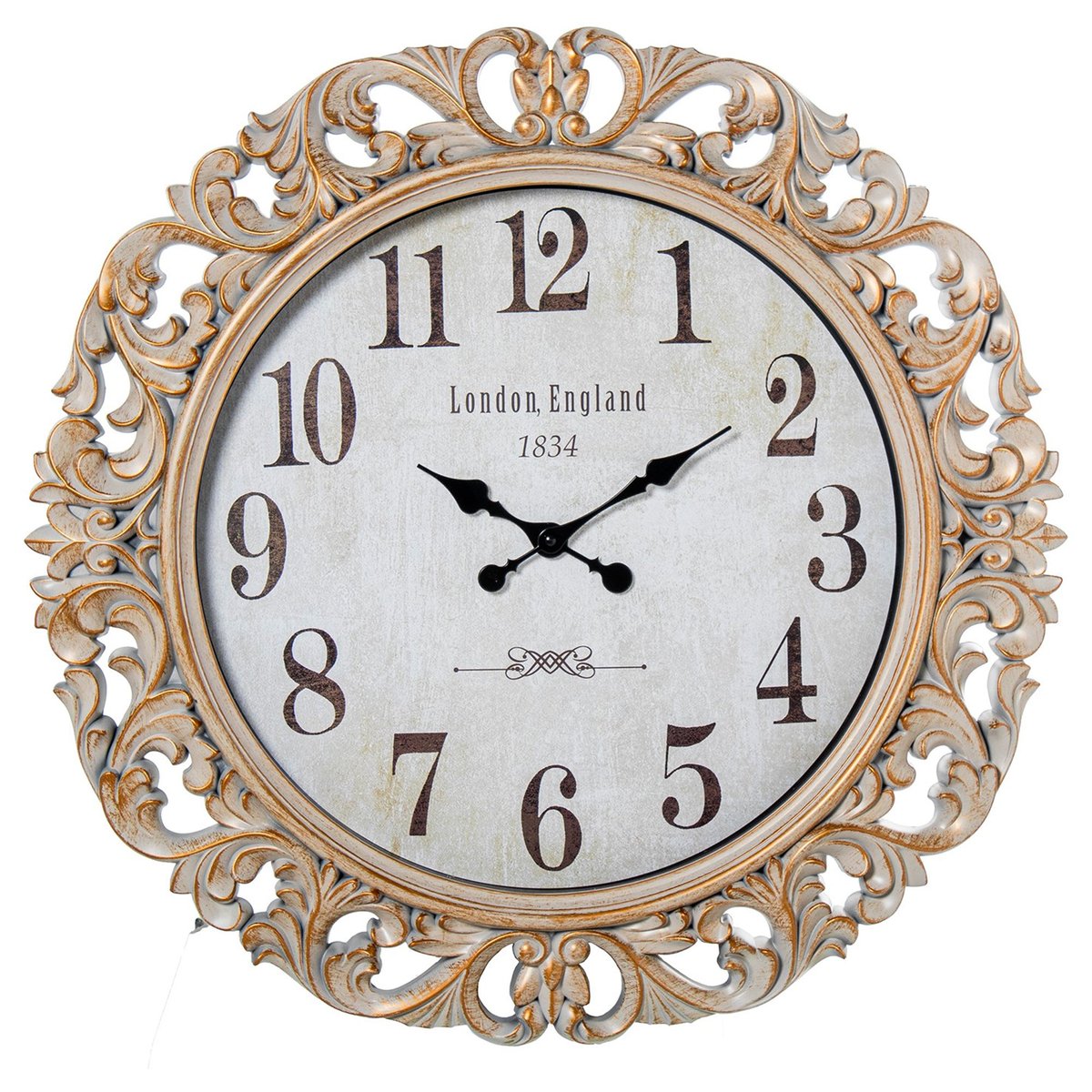 Grande horloge murale dorée 68x68x6.5cm doré, WADIGA