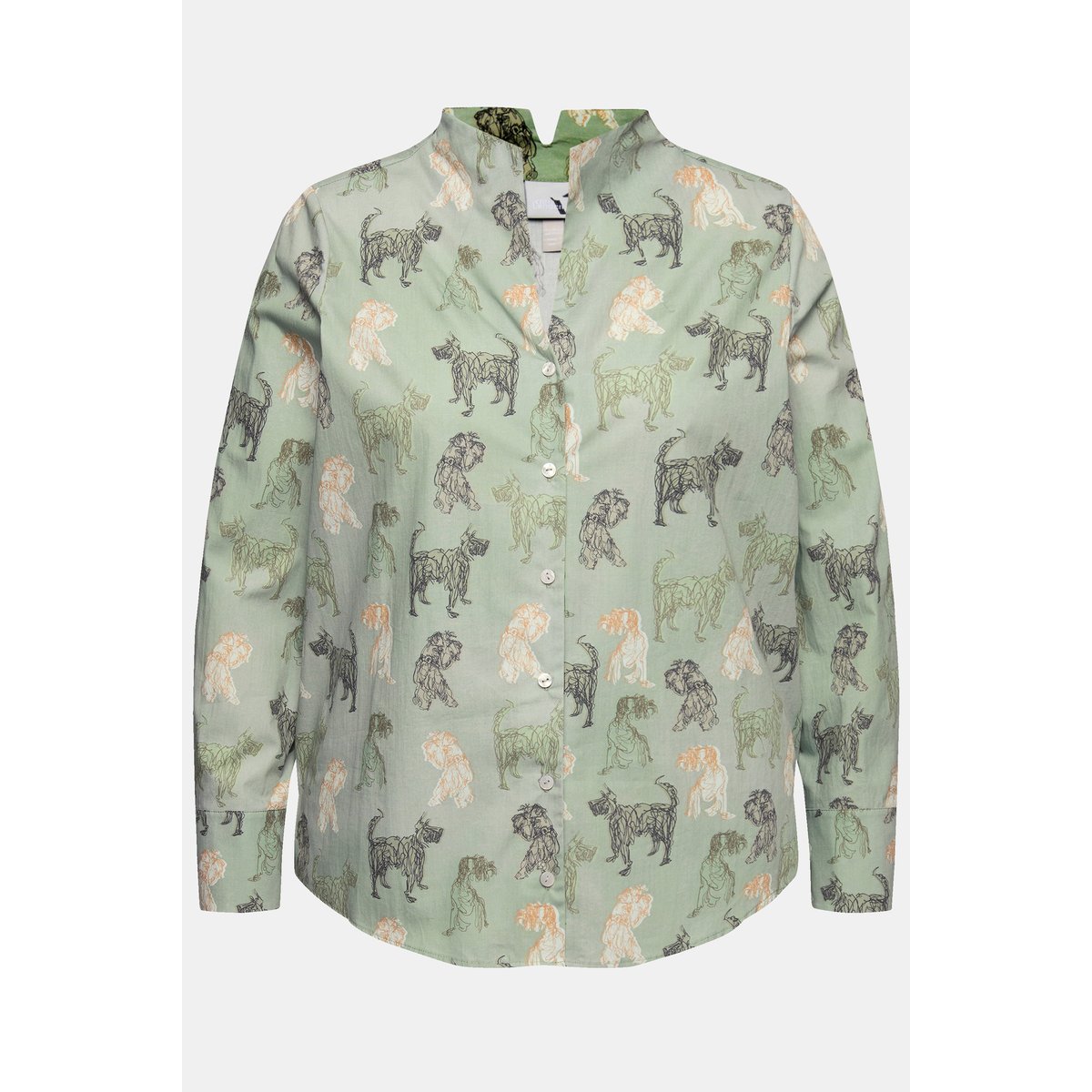 Chemisier motif champêtre olive, ULLA POPKEN