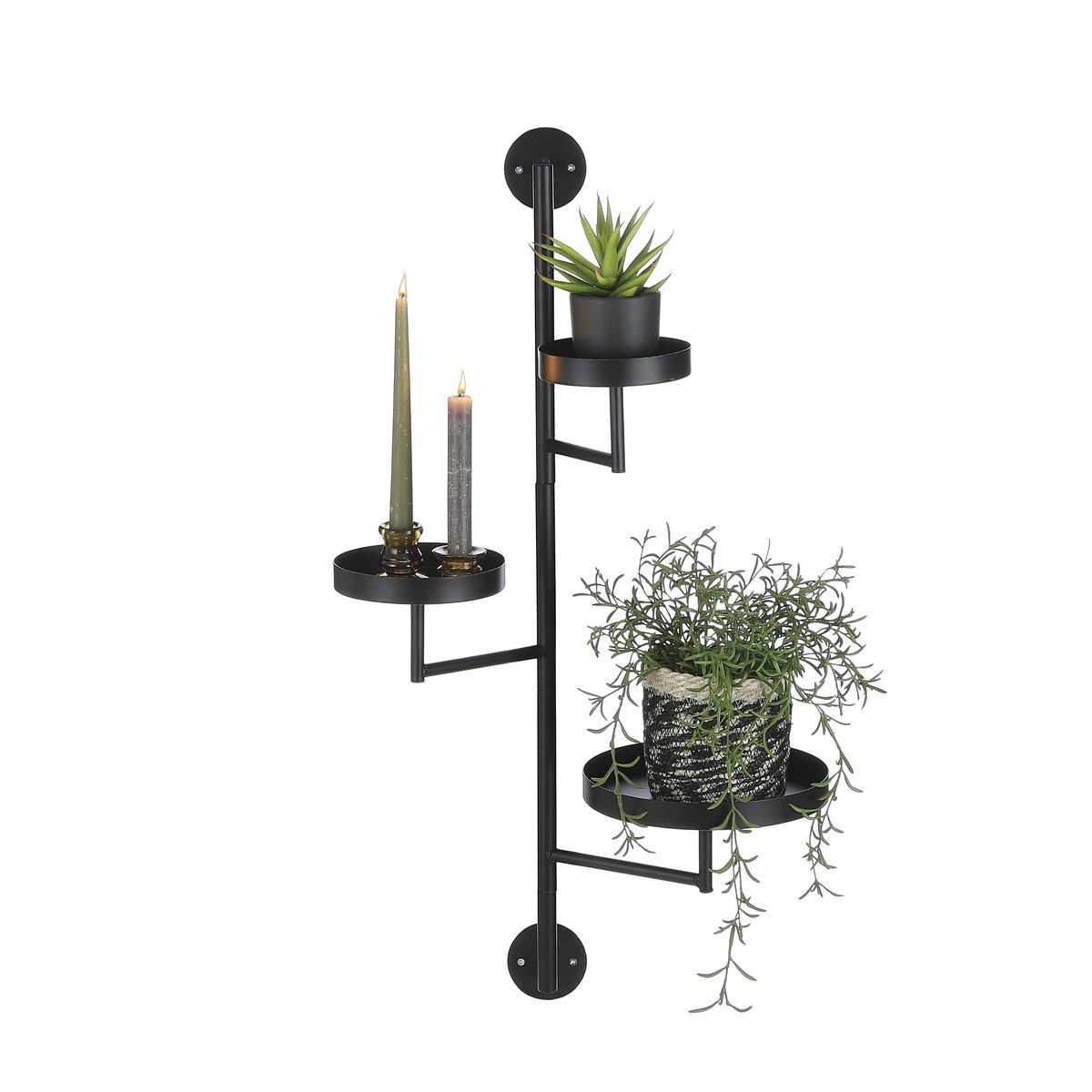 Étagère murale à niveaux H80 cm PERRY noir, MICA DECORATIONS
