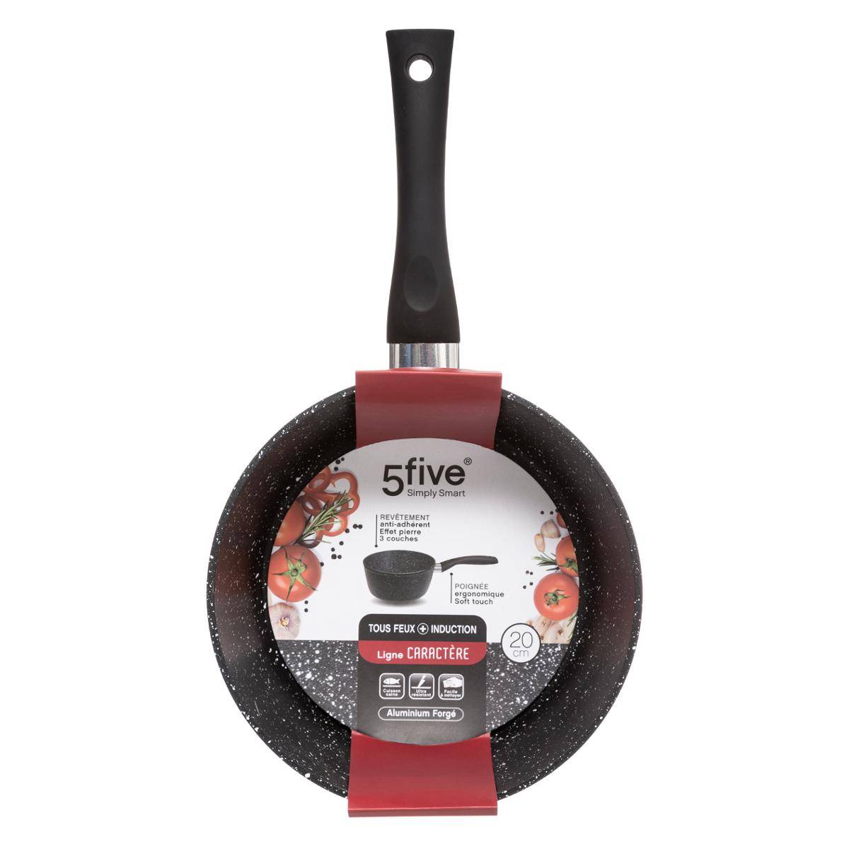 Casserole aluminium forgé CARACTÈRE noir, 5FIVE SIMPLY SMART