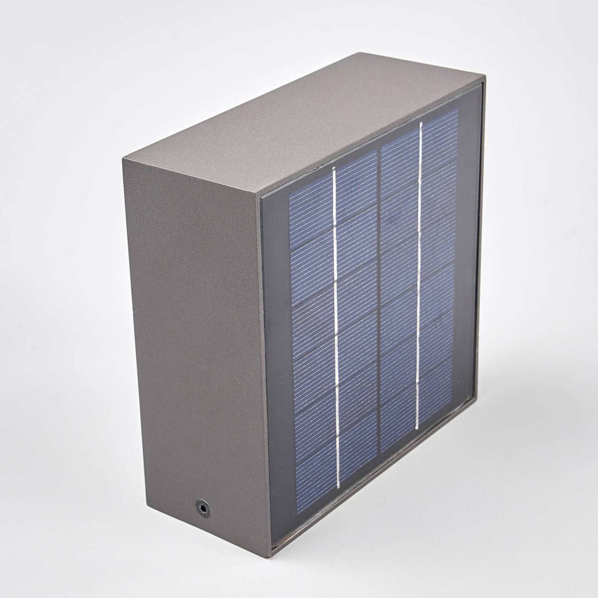 Lampe solaire extérieure en aluminiumLED gris graphite, blanc, LUCANDE