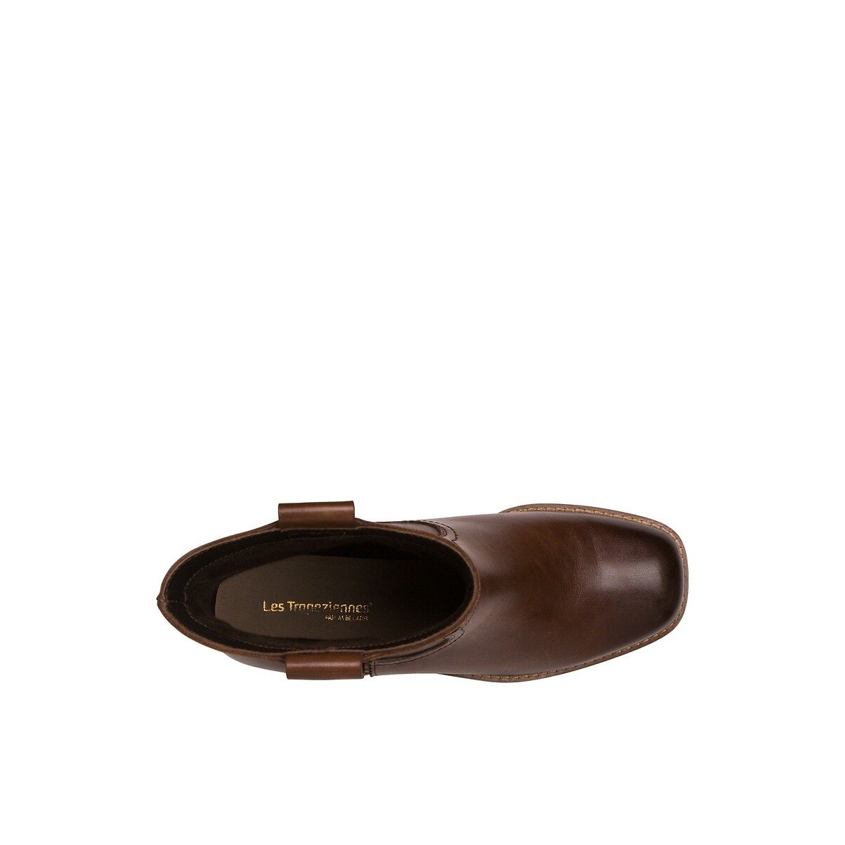 Victoria Flat Leather Ankle Boots brown, LES TROPEZIENNES PAR M.BELARBI