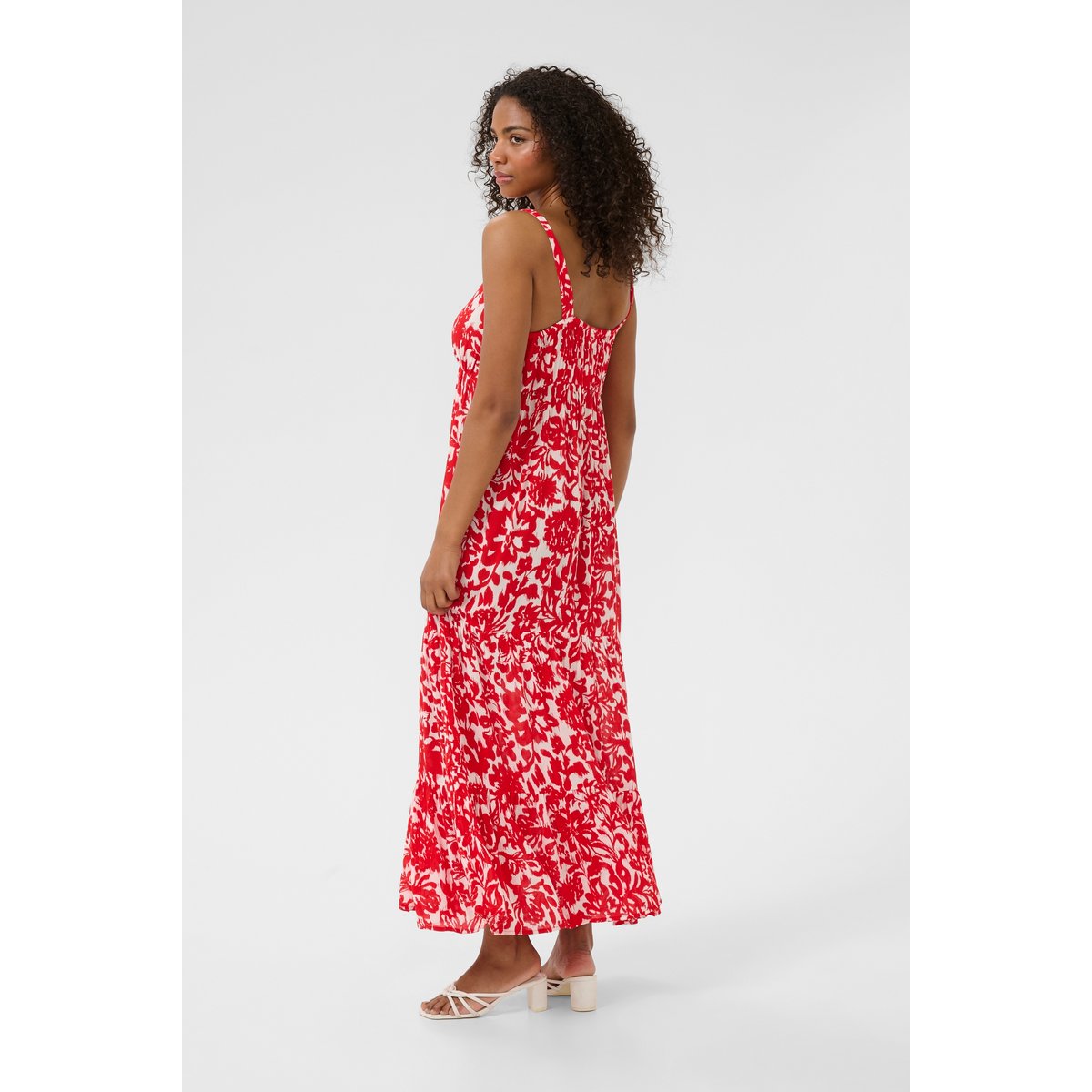 Robe rouge flower print, KAFFE