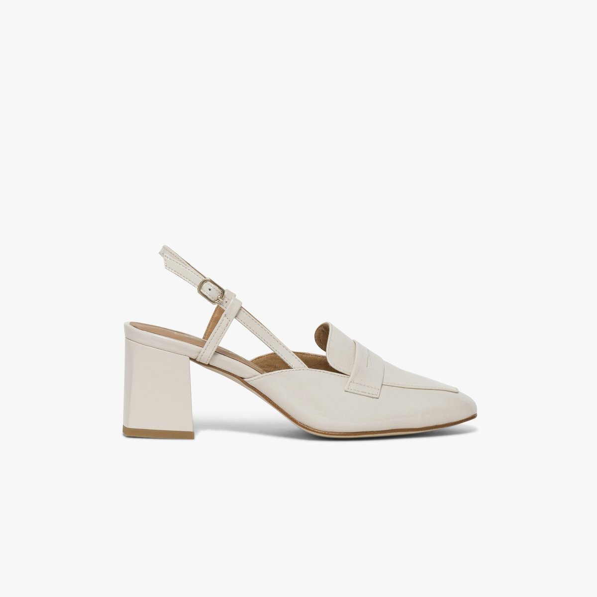 Escarpin en cuir DORINE blanc ecru, BOCAGE
