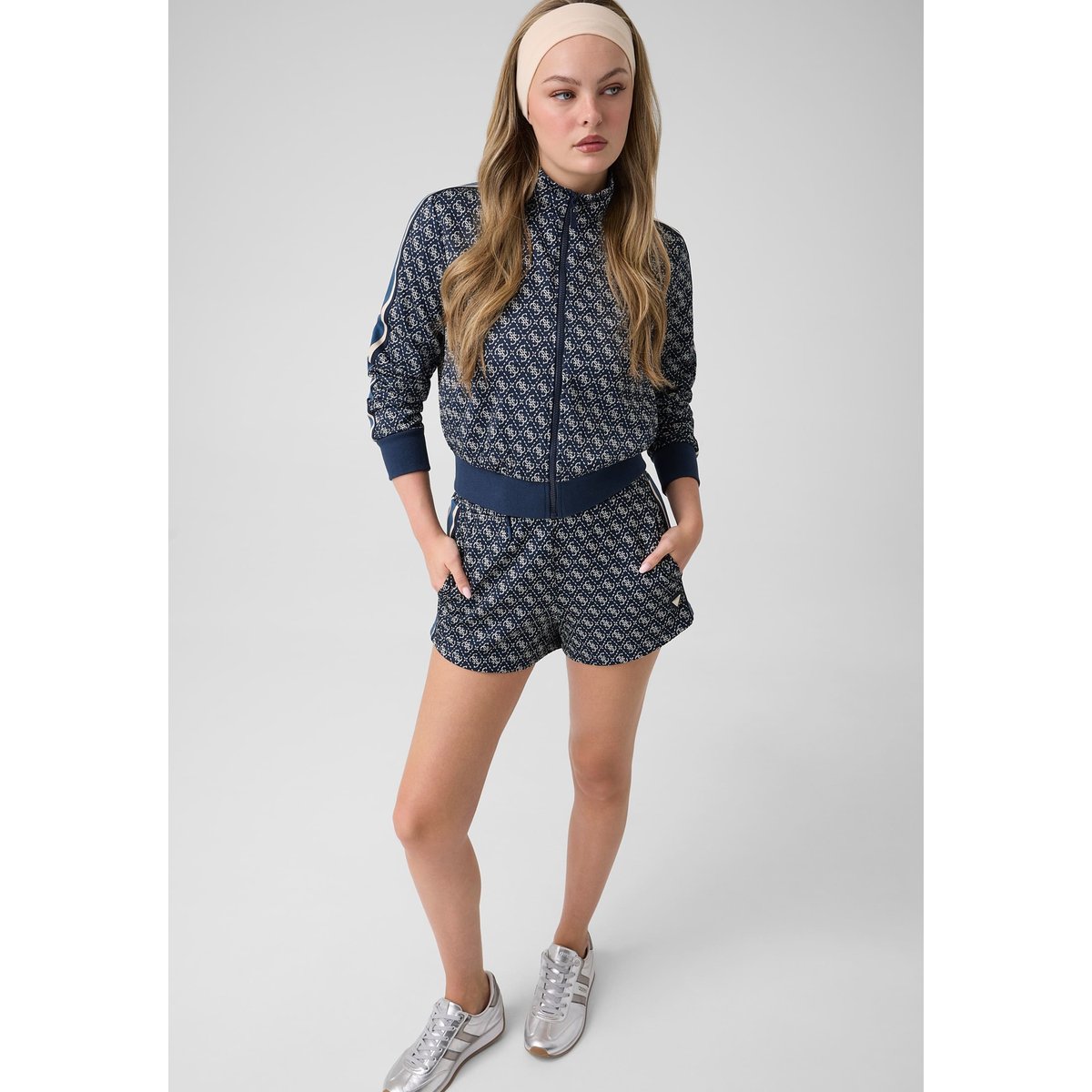 Sweatshirt Avec Logo 4G blau multi, GUESS