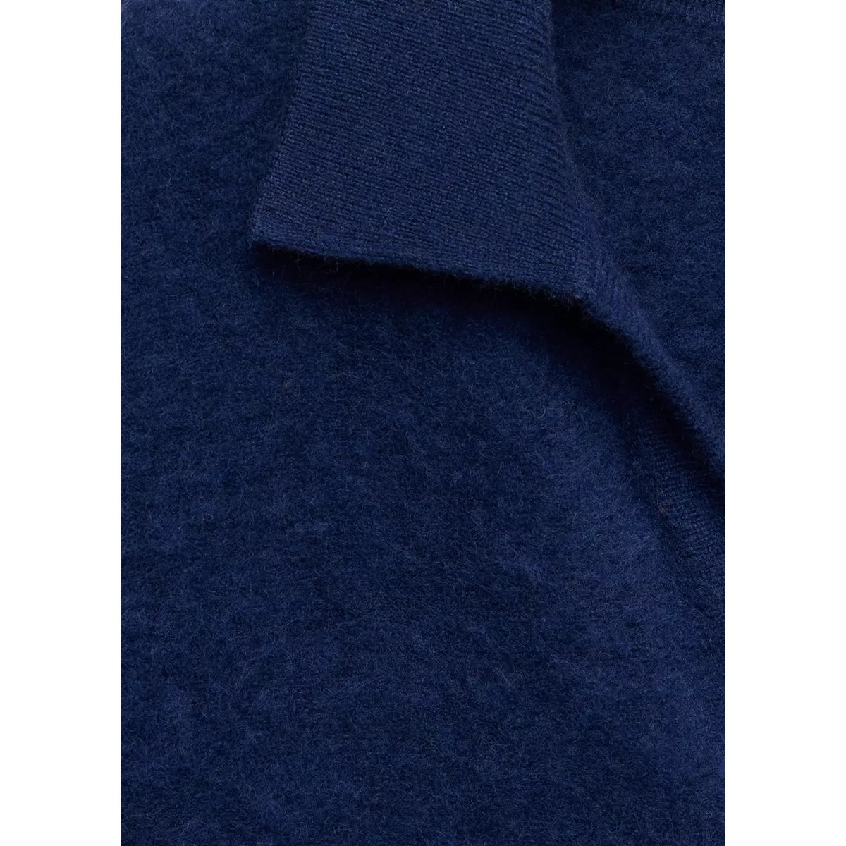 Pull 100% laine col polo bleu encre, MANGO