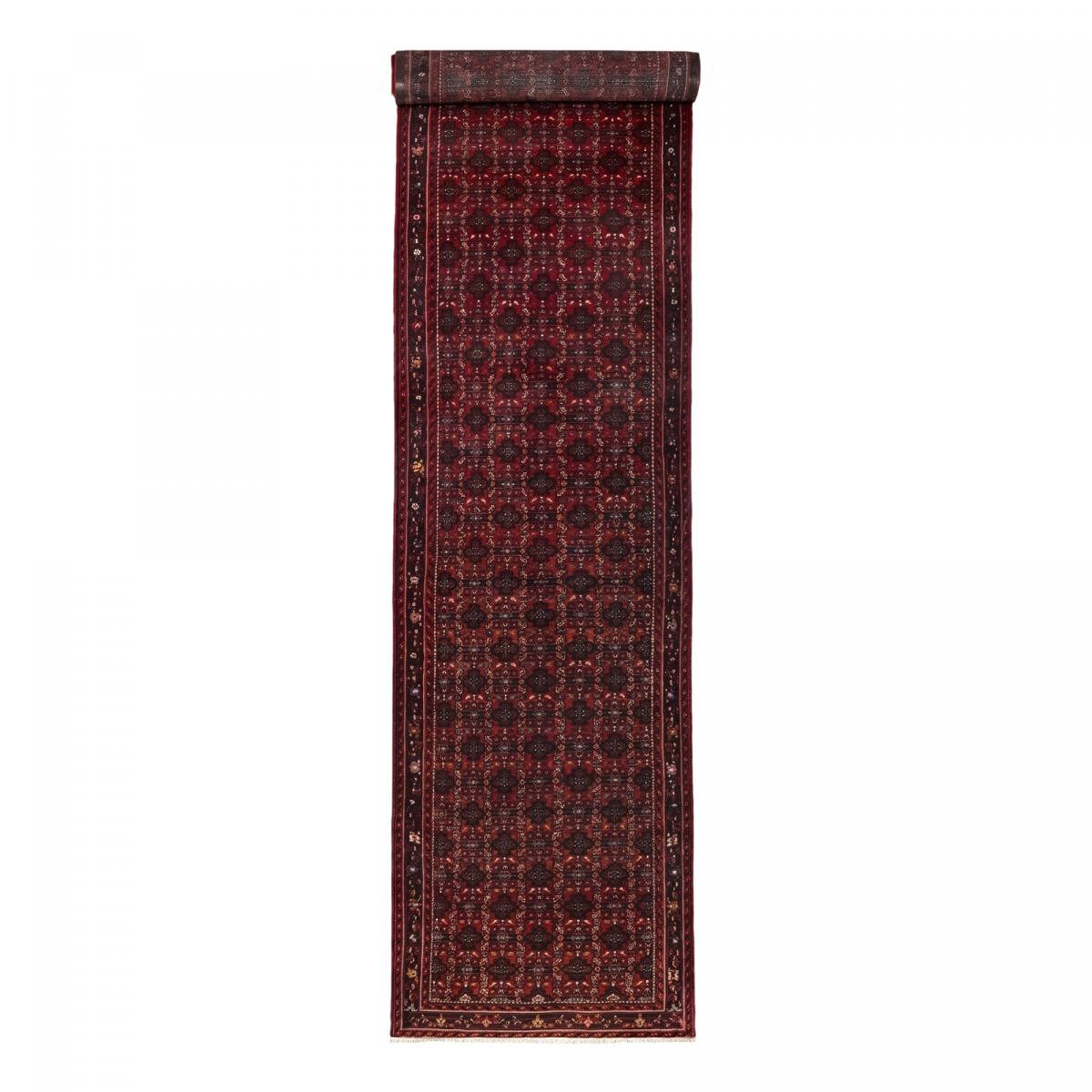 Tapis d'orient, motif traditionnel noué à la main, HAMADAN 180 rouge, beige, bleu, UN AMOUR DE TAPIS
