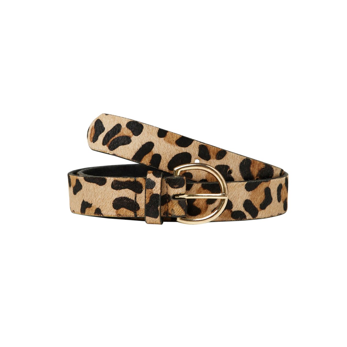 Ceinture en cuir motif léopard imprimé multicolore, PROMOD